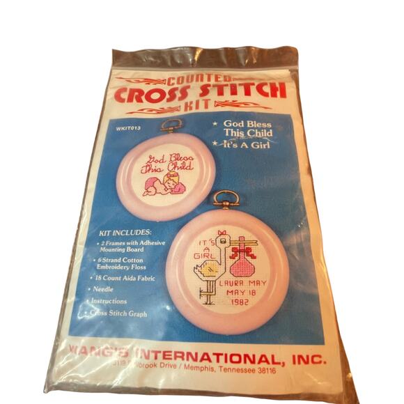 Counted Cross Stitch KIT Baby Girl WKIT013 2 kits - Picture 4 of 4